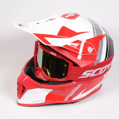 FREE-M 803 CROSS KASK KIRMIZI/BEYAZ – GÖZLÜK DAHİL DEĞİLDİR